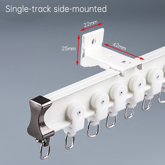 Aluminium Curtain Track - Flexible Straight &amp; Curved Rail for Bay Window CLPJ-103