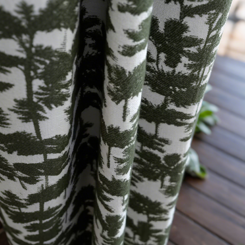 Leaf Pattern Curtains Botanical Design Window Treatments BCL-138