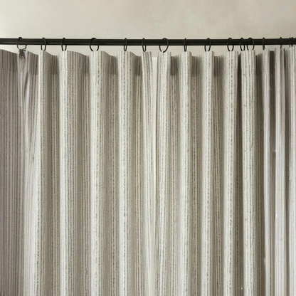 Wabi-Sabi Black &amp; White Striped Curtains - Vintage Art Style Drapes Home BCL-128