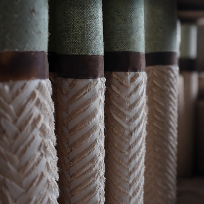 Two-Tone Vintage Curtains BCL-141