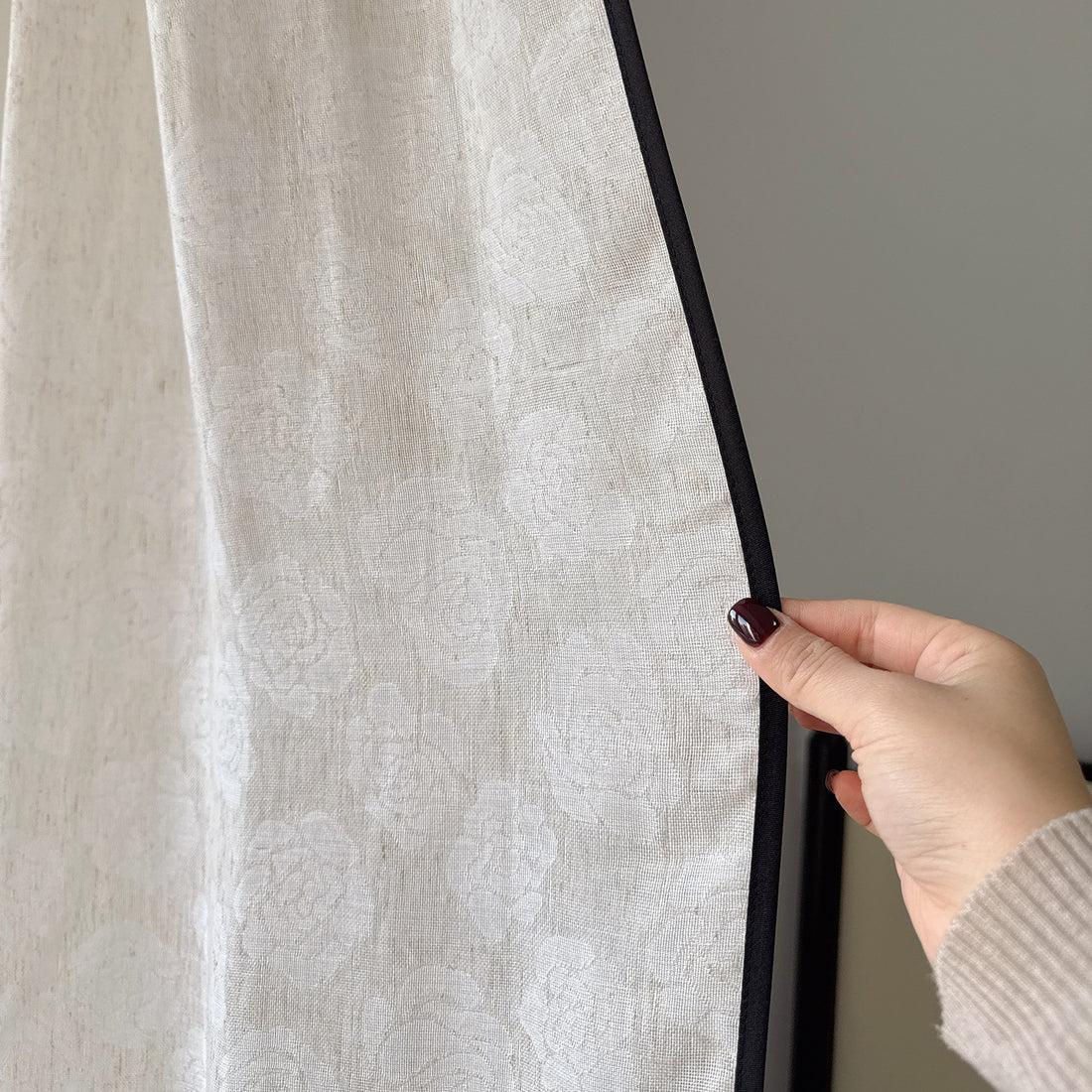 Rose Manor Sheer Curtains French Vintage Cotton Linen for Living Room SL-121