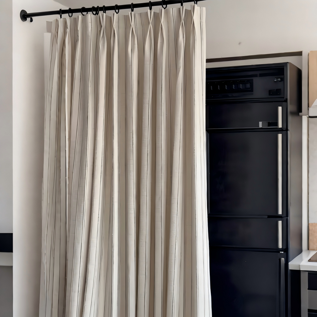 Mid-Century Striped Curtains - Retro Modern Style Drapes BCL-140