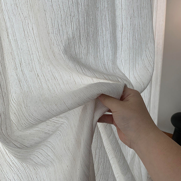 Vintage Cotton Linen Sheer Curtains with French Style for Living Room and Balcony SL-112