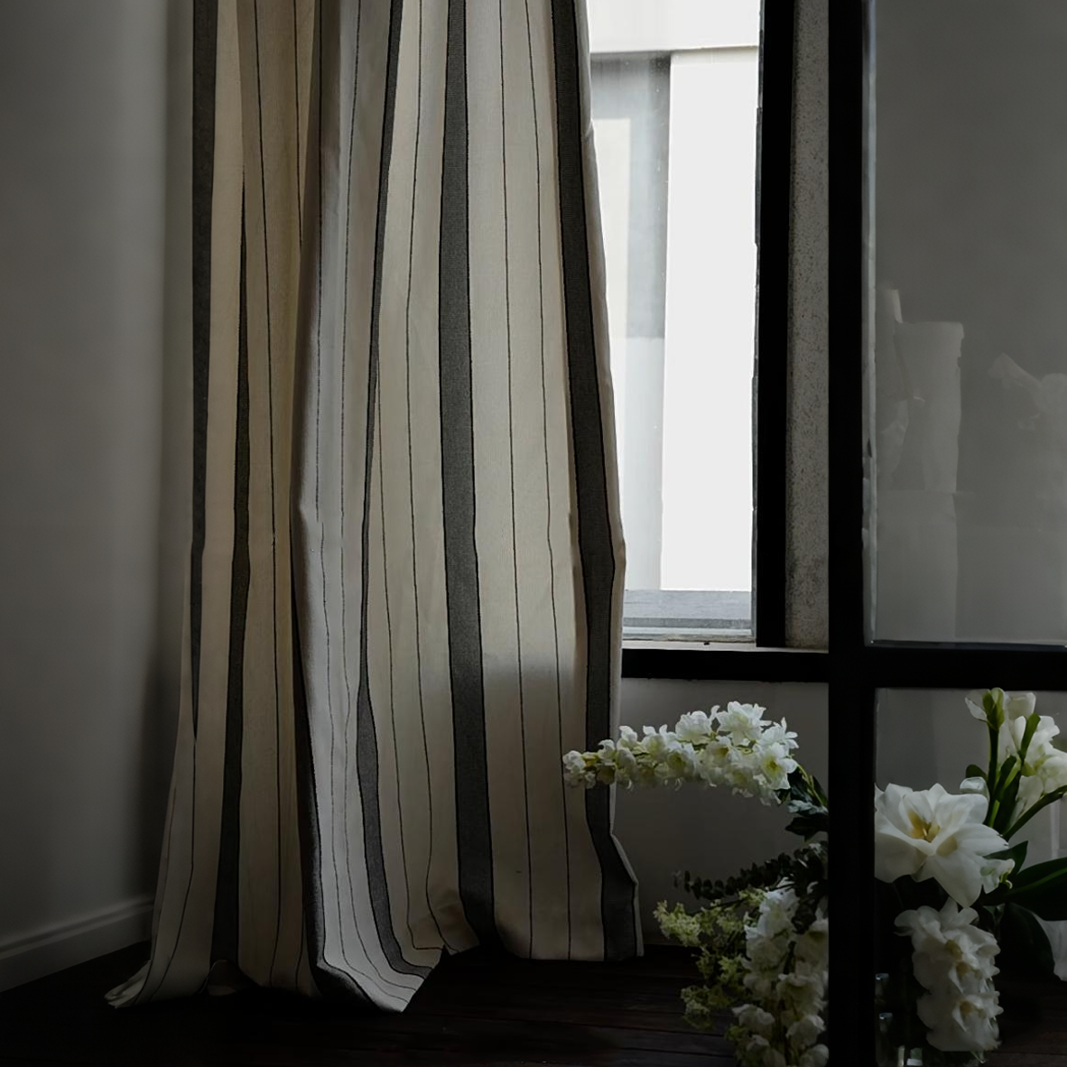 Vertical Stripe Vintage Curtains BCL-142