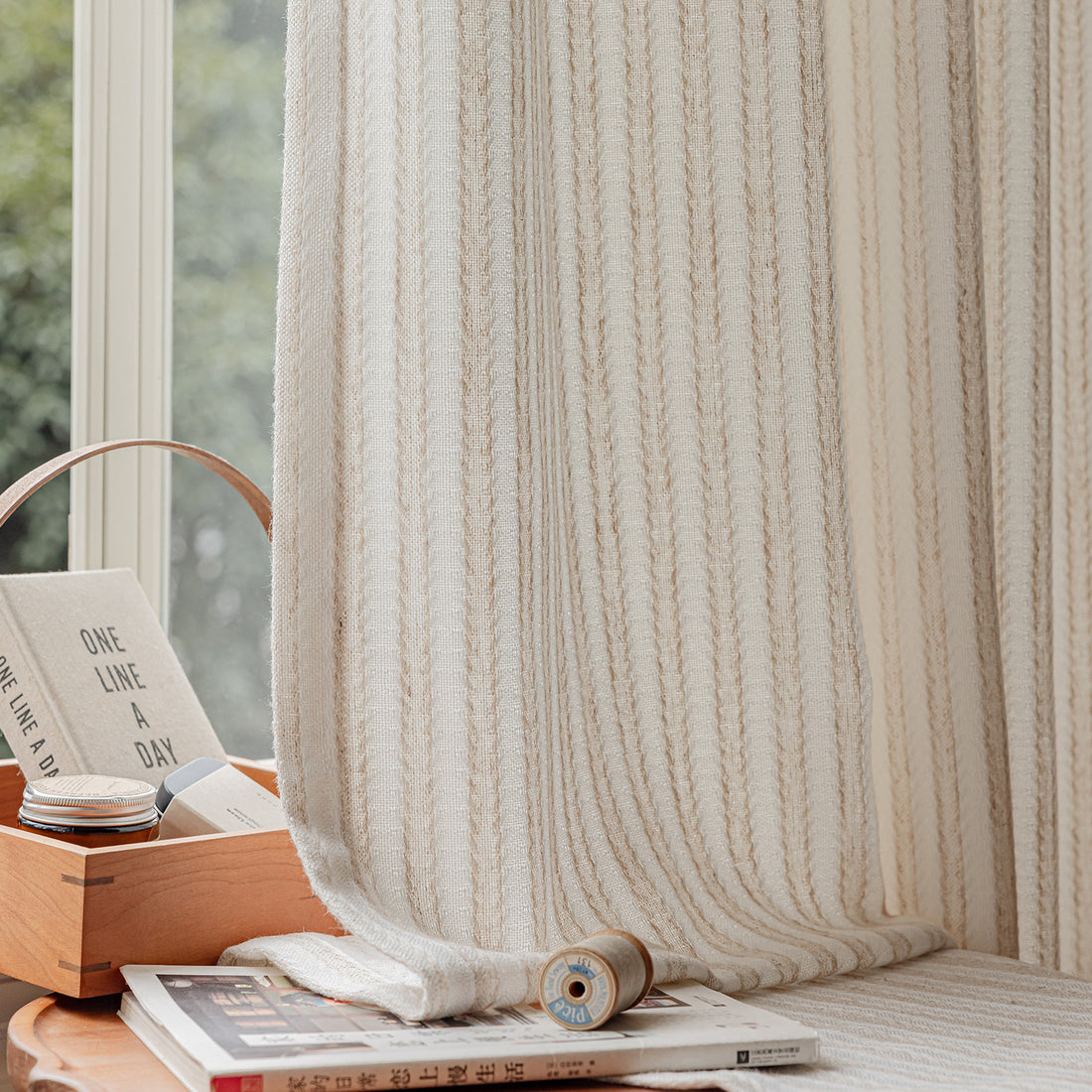 2025 Pastoral Sheer Curtains Light Filtering Privacy Drapes for Bedroom and Living Room SL-107