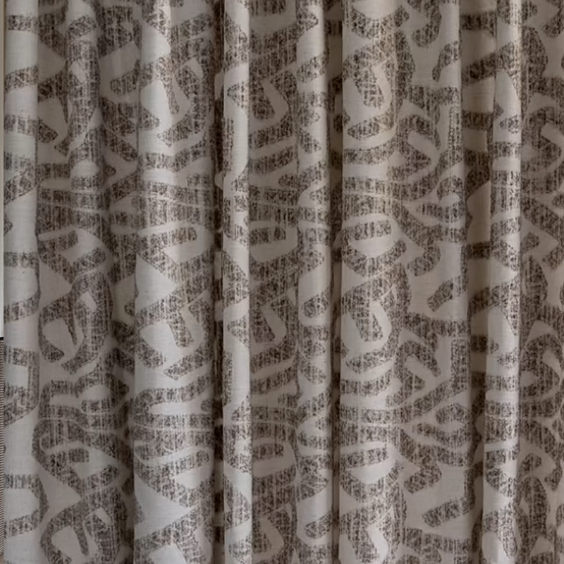 Mid-Century Geometric Curtains - Modern Art Style Drapes BCL-126