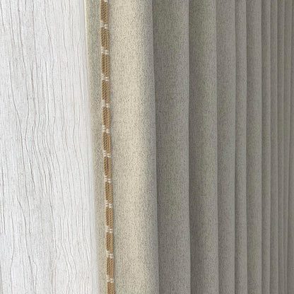 Vintage Cotton Linen Sheer Curtains with French Style for Living Room and Balcony SL-112