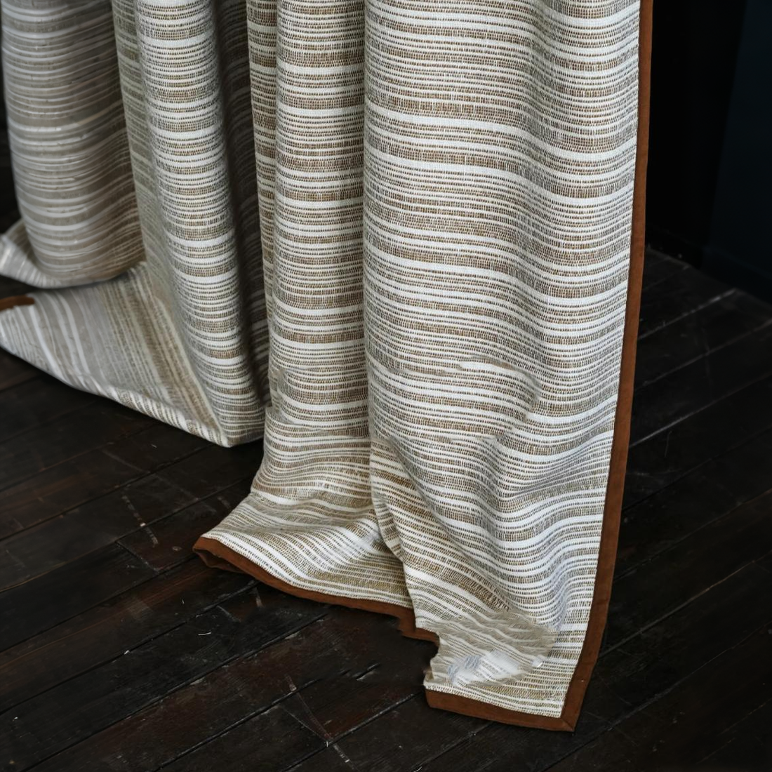 Vintage Horizontal Stripe Curtains BCL-144