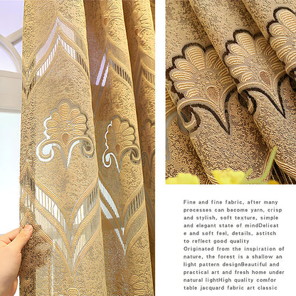 Thick Voile Curtains Sheer Light Filtering with European Jacquard SL-102