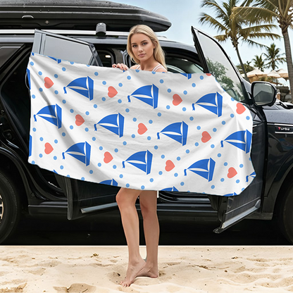 Quick-Dry Magnetic Towel for Swimming, Beach, Camping &amp; Sports – Large Absorbent Changing Wrap BK-008
