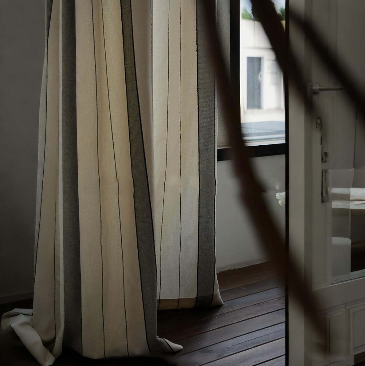 Vertical Stripe Vintage Curtains BCL-142