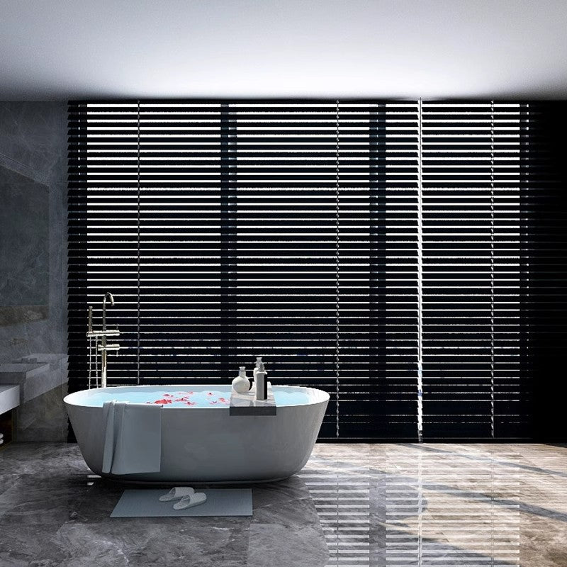 Waterproof Aluminium No-Drill Blinds – Blackout Privacy Shade for Bathroom, Toilet &amp; Kitchen BYL-002