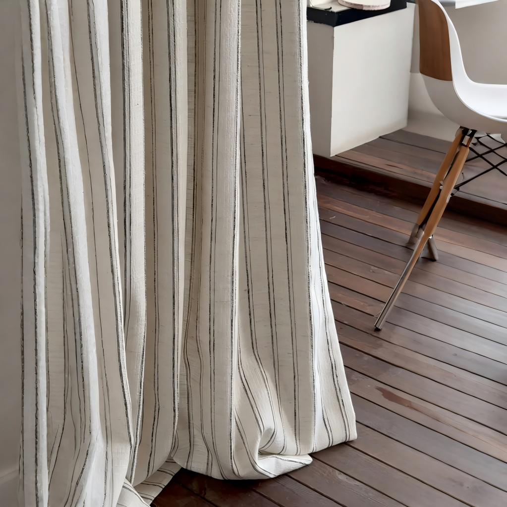 Mid-Century Striped Curtains - Retro Modern Style Drapes BCL-140