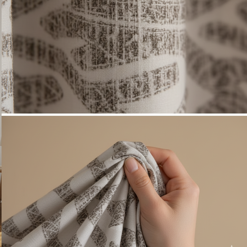 Mid-Century Geometric Curtains - Modern Art Style Drapes BCL-126