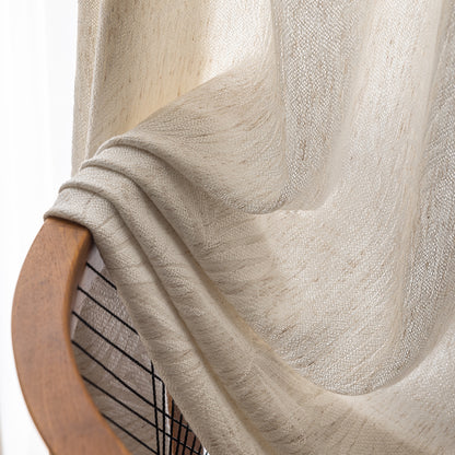 French Style Sheer Curtains with Leaf Print for Living Room and Balcony SL-111