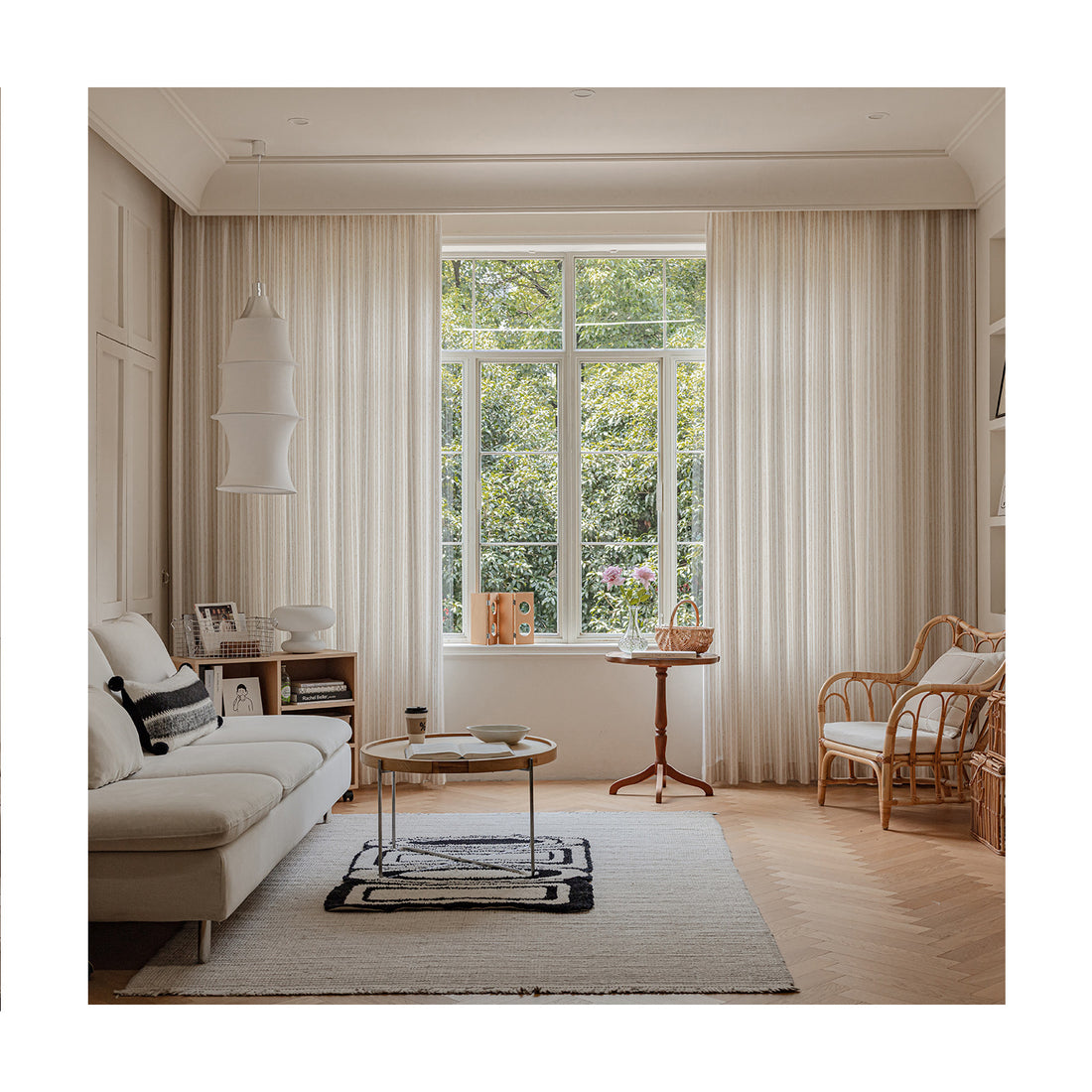 2025 Pastoral Sheer Curtains Light Filtering Privacy Drapes for Bedroom and Living Room SL-107