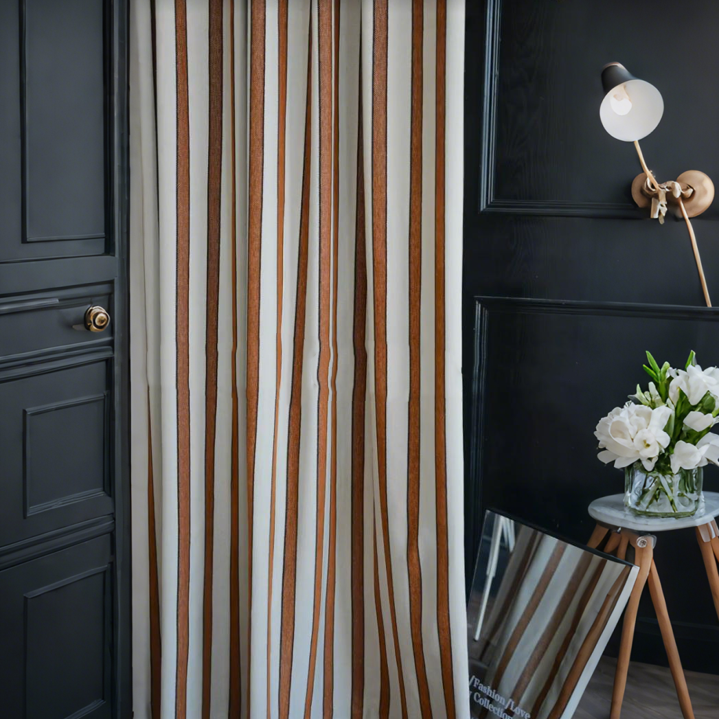 Vintage Vertical Stripe Curtains BCL-145
