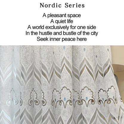 Thick Voile Curtains Sheer Light Filtering with European Jacquard SL-102