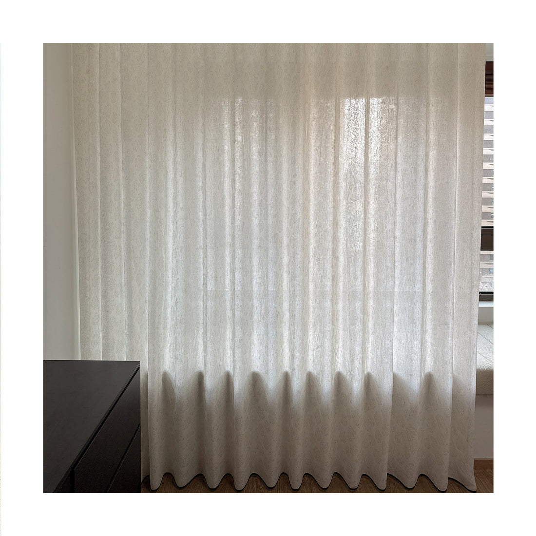 Rose Manor Sheer Curtains French Vintage Cotton Linen for Living Room SL-121