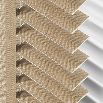 Wooden Venetian Blinds – Basswood Retro-Style Window Shades for Balcony, Study &amp; Bedroom BYL-003