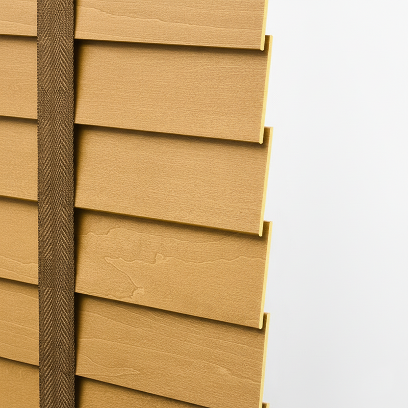 Wooden Venetian Blinds – Basswood Retro-Style Window Shades for Balcony, Study &amp; Bedroom BYL-003