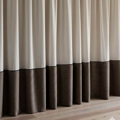 Muted Linen Blend Curtains - Vintage Old Money Style Panelled Drapes BCL-125