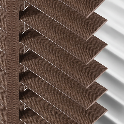 Wooden Venetian Blinds – Basswood Retro-Style Window Shades for Balcony, Study &amp; Bedroom BYL-003