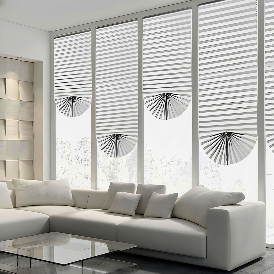 No Drill Semi Sheer Pleated Blinds Easy Face Fix Filter Light AU BZL-101