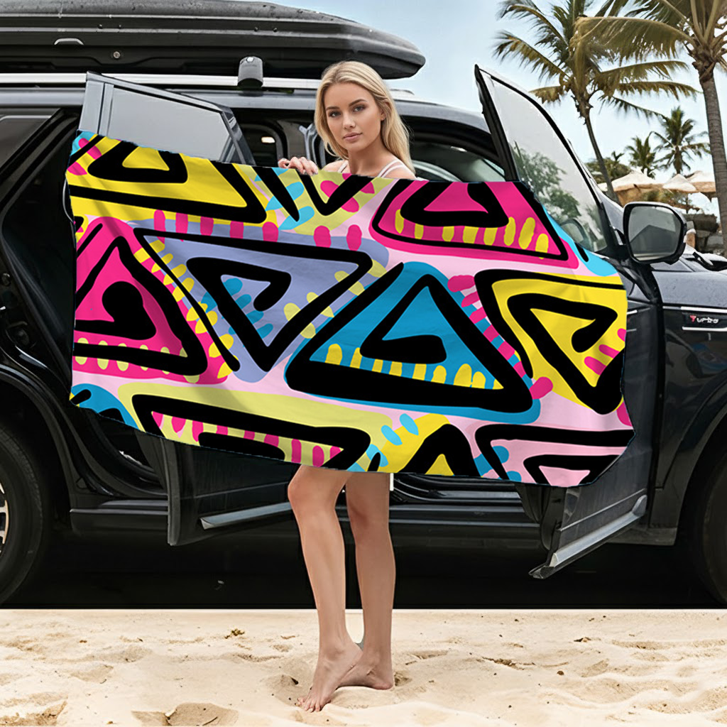 Quick-Dry Magnetic Towel for Swimming, Beach, Camping &amp; Sports – Large Absorbent Changing Wrap BK-008