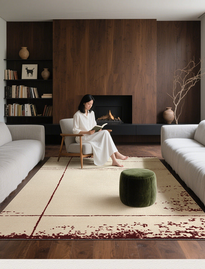 Wool Area Rugs - Luxury Mid-Century Carpet for Living Room & Bedroom DT-111