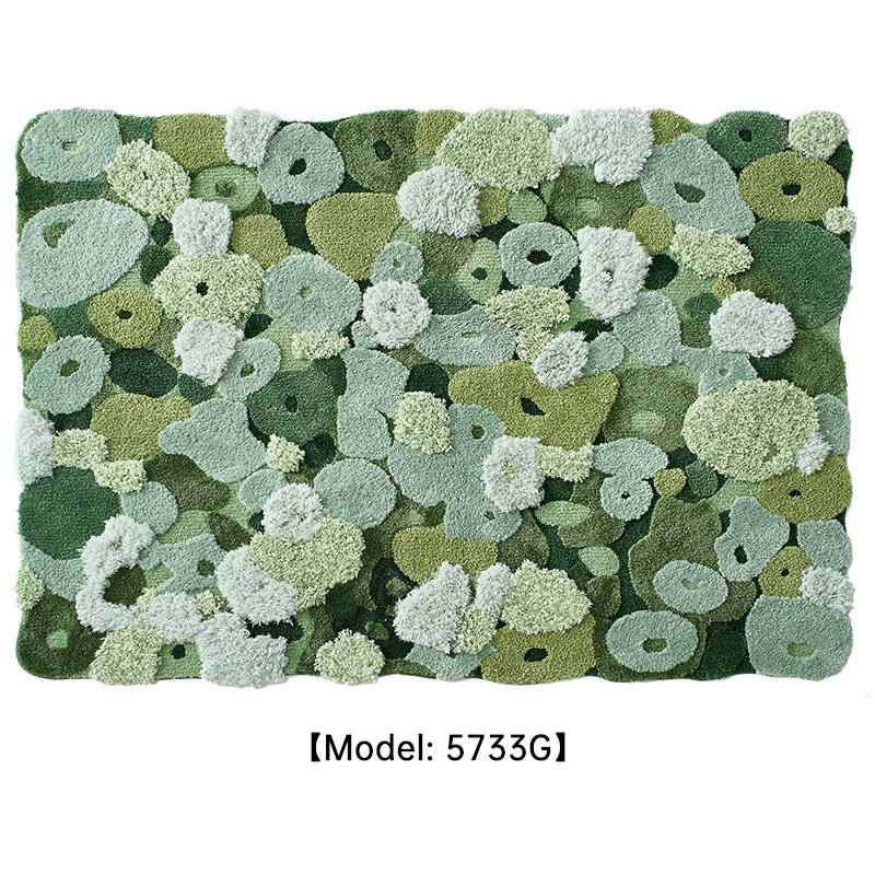 Forest Green Shag Rug - Easy Clean Stain Resistant Carpet for Aussie Living Rooms &amp; Bedrooms DT-104