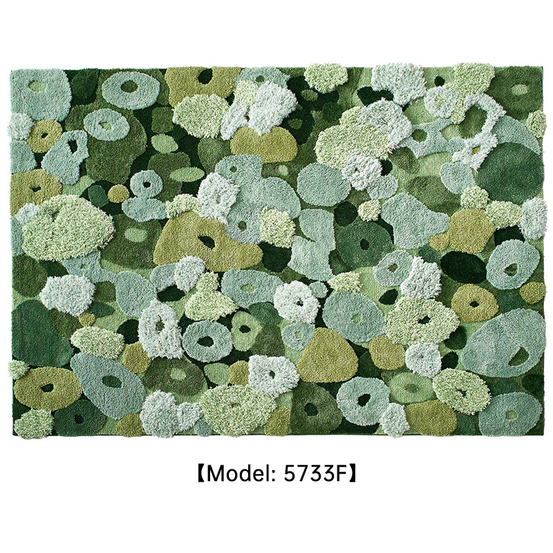 Forest Green Shag Rug - Easy Clean Stain Resistant Carpet for Aussie Living Rooms &amp; Bedrooms DT-104