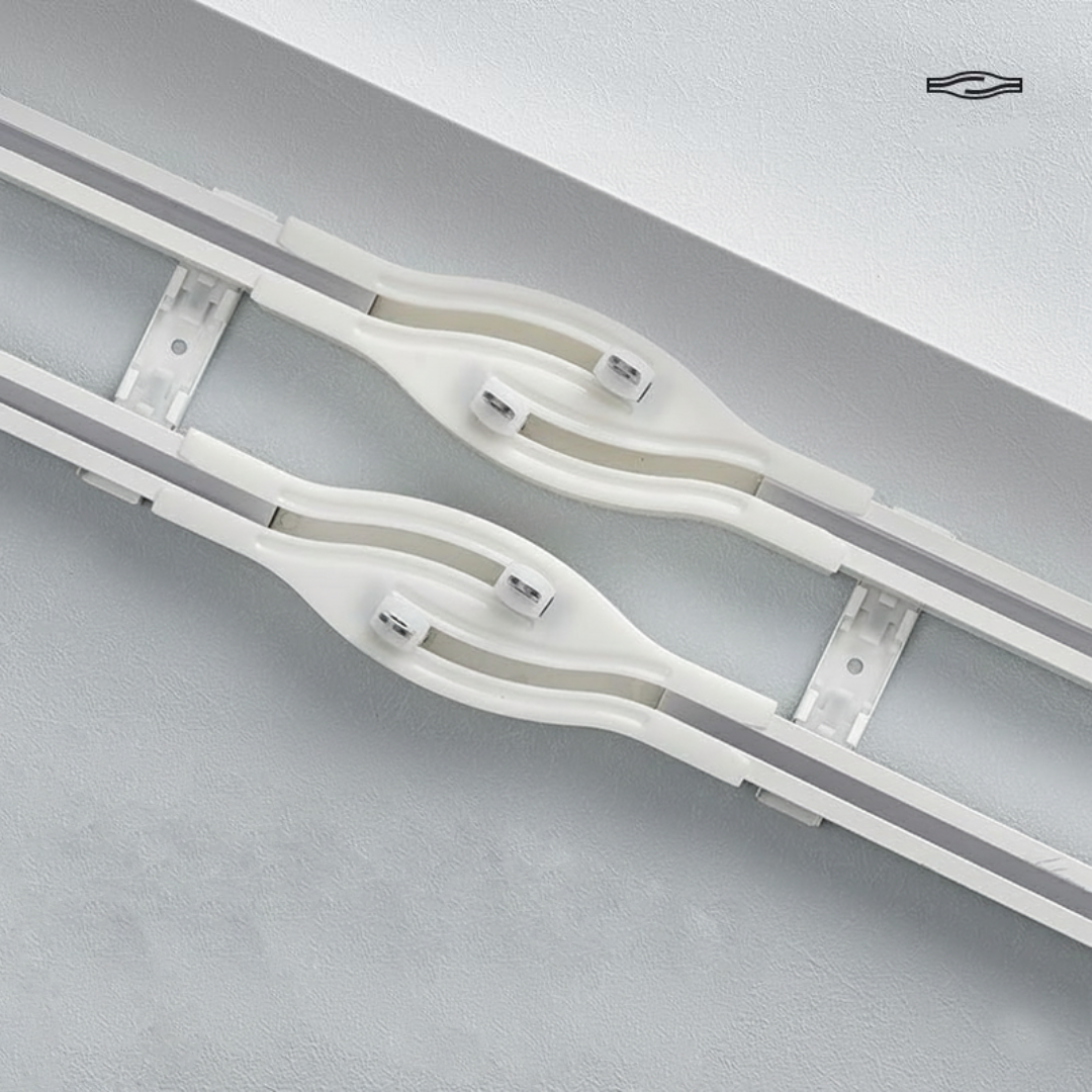 Magnetic Cross-Over Curtain Track - Heavy Duty Aluminium Silent Rail System CLPJ-105