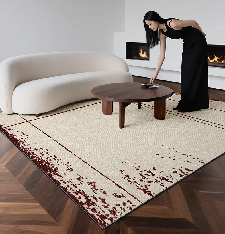 Wool Area Rugs - Luxury Mid-Century Carpet for Living Room & Bedroom DT-111