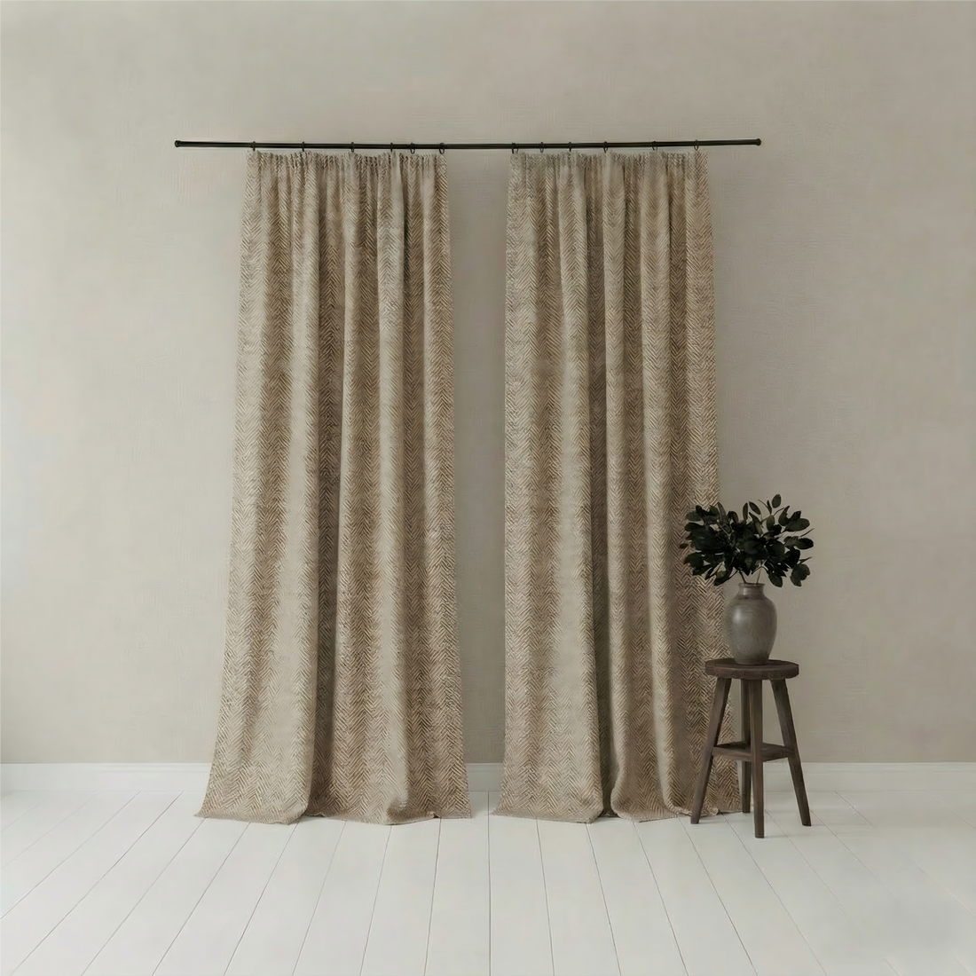 Maillard Vintage Style Blackout Curtains for Bedroom and Living Room BCL-118