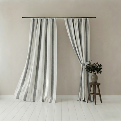 Vertical Stripe Vintage Curtains BCL-142