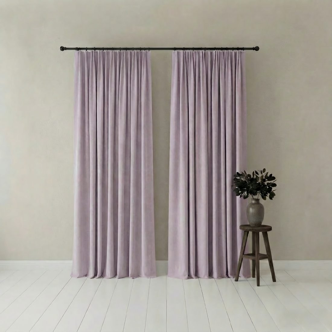 Cream Style Chenille Blackout Curtains Ultra Soft and Heat Insulating BCL-116