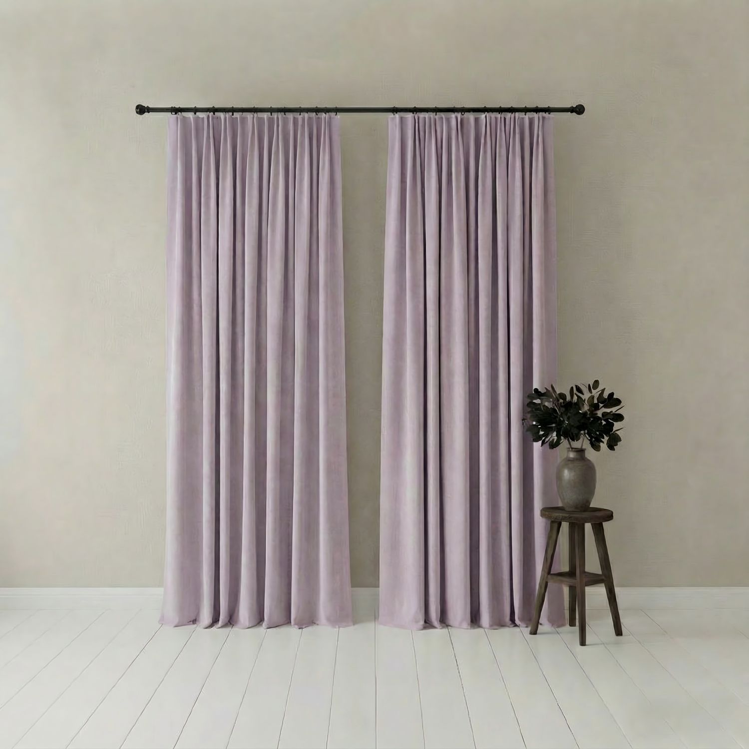 Cream Style Chenille Blackout Curtains Ultra Soft and Heat Insulating BCL-116