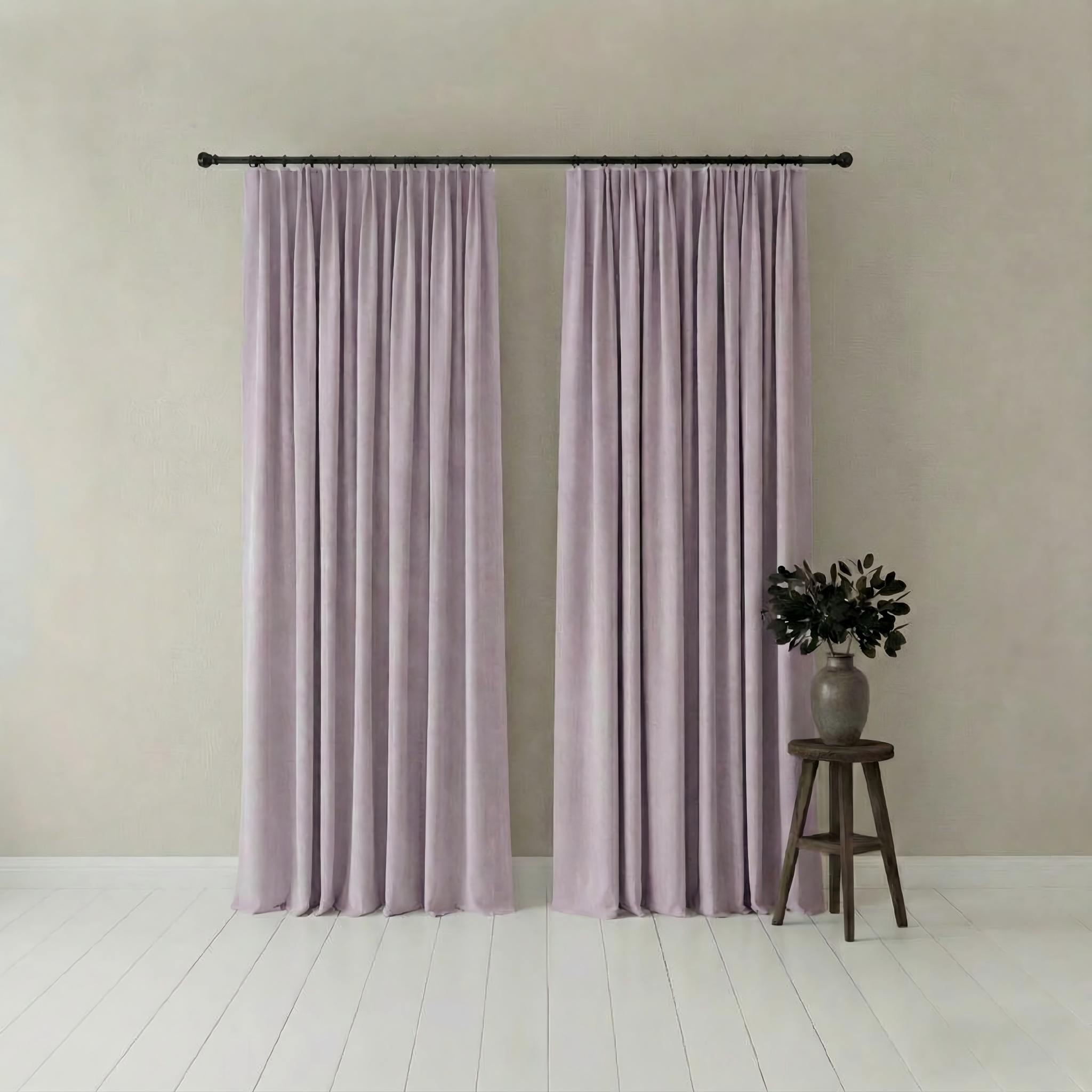 Cream Style Chenille Blackout Curtains Ultra Soft and Heat Insulating BCL-116