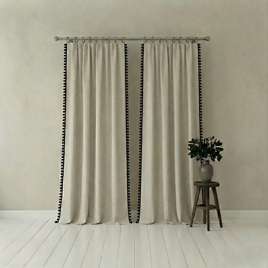 Shaoxing Keqiao Modern Vintage Wood Tone Curtains for Bedroom and Living Room BCL-115