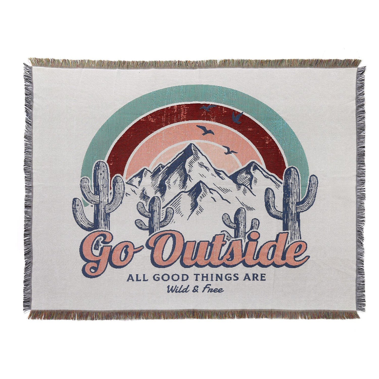 Boho Woven Outdoor Blanket – Multi-Purpose Throw for Camping, Picnic, Sofa &amp; Home Décor BK-005