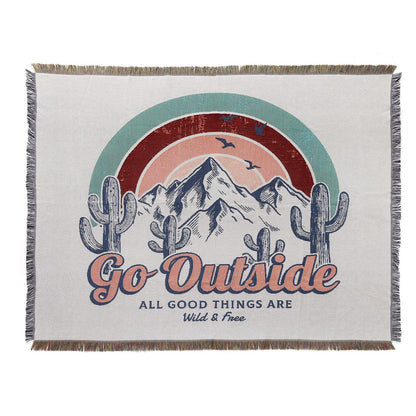 Boho Woven Outdoor Blanket – Multi-Purpose Throw for Camping, Picnic, Sofa &amp; Home Décor BK-005