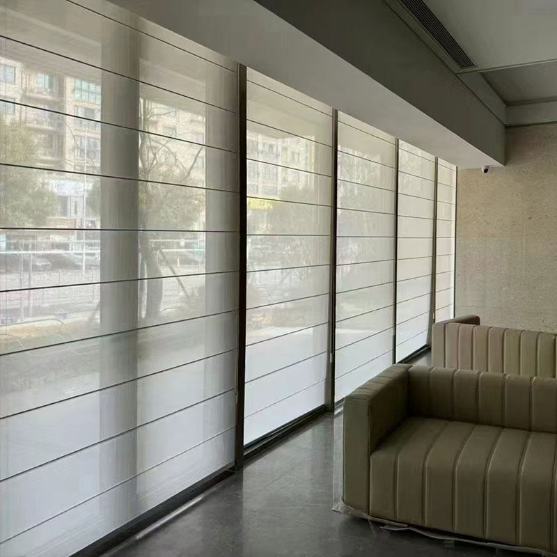 Minimalist Linen Roman Blinds – Light-Filtering Custom Shades for Tea Rooms &amp; Airbnb LML-001