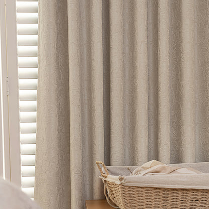 French Vintage Olive Green Chenille Blackout Curtains for Bedroom and Living Room BCL-111