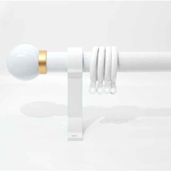 Curtain Rod Set - Heavy Duty Steel Alloy Single/Double Rail Silent Track CLPJ-104