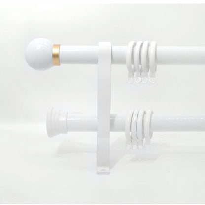 Curtain Rod Set - Heavy Duty Steel Alloy Single/Double Rail Silent Track CLPJ-104