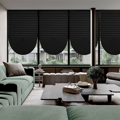 No Drill Semi Sheer Pleated Blinds Easy Face Fix Filter Light AU BZL-101