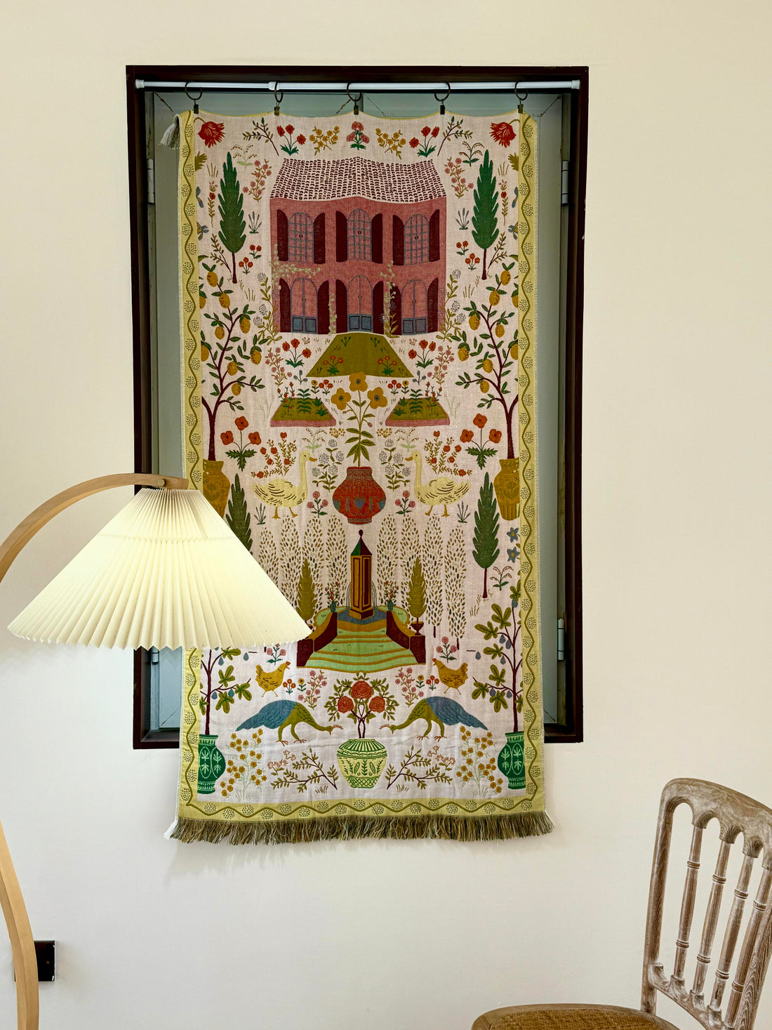 Curtainist x Chiya “Beautiful Home” Designer Collection Bath Towel – Long-Staple Cotton, Multi-Use as Tapestry, Shawl, or Door Curtain