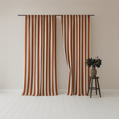 Vintage Vertical Stripe Curtains BCL-145
