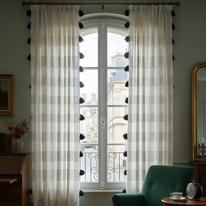 French Vintage Curtains Elegant Classic Design BCL-134